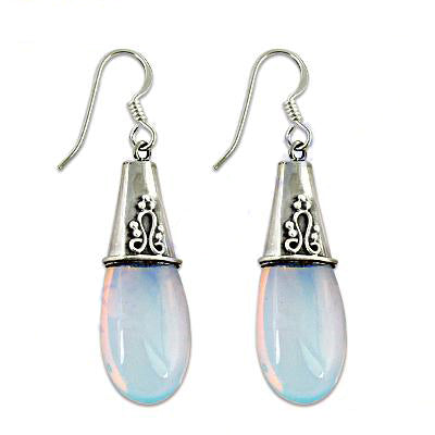 925 Silver Opalite Drop Earrings for Women | Dangle Earrings