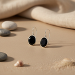 Load image into Gallery viewer, 925 Silver Black Onyx Oval Earrings for Women | Gift Jewelry
