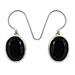 Load image into Gallery viewer, 925 Silver Black Onyx Oval Earrings for Women | Gift Jewelry
