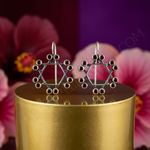 Load image into Gallery viewer, 925 Silver Garnet Hexagon Earrings for Women | Dangle Jewelry
