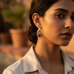 Load image into Gallery viewer, Silver Teardrop Carnelian Earrings for Women | Gemstone Jewelry
