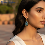 Load image into Gallery viewer, Gold Labradorite Teardrop Earrings for Women | Gemstone Jewelry
