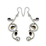 Load image into Gallery viewer, 925 Silver Gemstone Drop Earrings for Women | Daily Wear Jewelry
