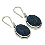 Load image into Gallery viewer, 925 Silver Lapis Lazuli Drop Earrings for Women | Gemstone Jewelry
