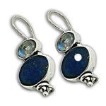 Load image into Gallery viewer, 925 Silver Blue Stone Earrings for Women | Dangle Jewelry
