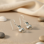 将图像加载到图库查看器中， 925 Sterling Silver Pearl &amp; Gemstone Earrings for Women
