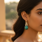 Load image into Gallery viewer, Pendientes de plata 925 con turquesa para mujer | Pendientes colgantes
