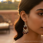 Load image into Gallery viewer, 925 Silver Ruby Dangle Earrings for Women | Gemstone Jewelry
