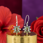 Load image into Gallery viewer, 925 Silver Green Amethyst Earrings for Women | Dangle Jewelry
