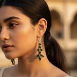Load image into Gallery viewer, 925 Silver Green Gemstone Earrings for Women | Dangle Jewelry
