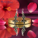 Load image into Gallery viewer, 925 Silver Green Gemstone Earrings for Women | Dangle Jewelry
