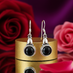 Load image into Gallery viewer, 925 Silver Black Onyx Dangle Earrings for Women | Gift Jewelry
