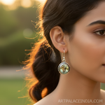 Load image into Gallery viewer, Pendientes colgantes de amatista verde en plata 925 para mujer | Regalo
