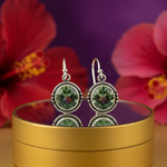 Load image into Gallery viewer, Pendientes colgantes de amatista verde en plata 925 para mujer | Regalo
