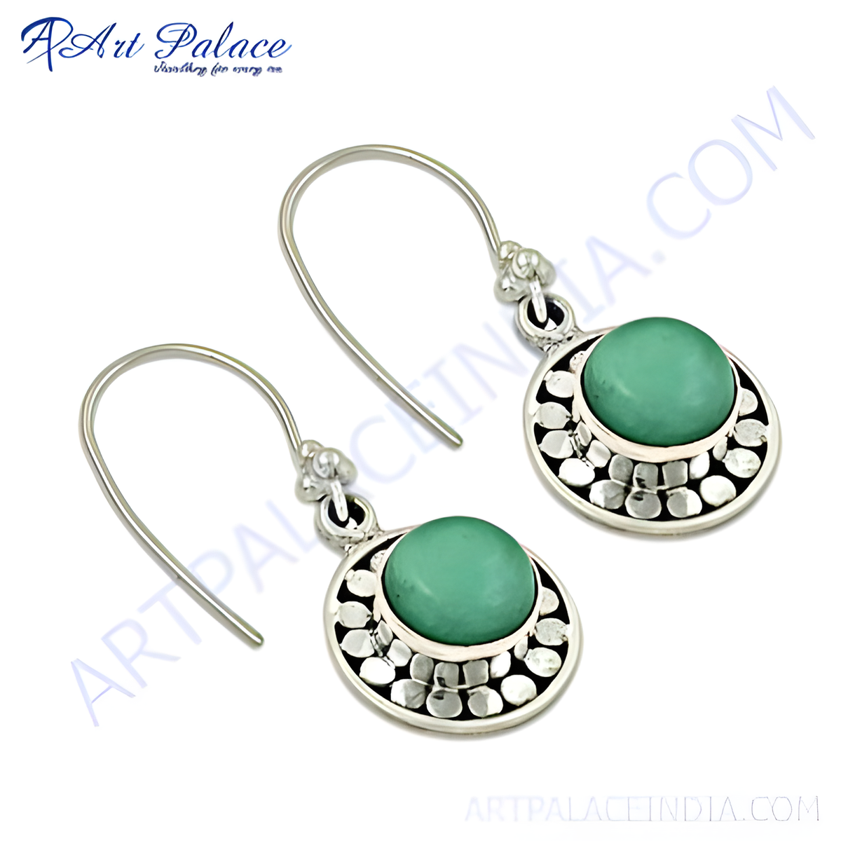 925 sterling silver dangle earrings featuring round turquoise gemstones, perfect for any occasion