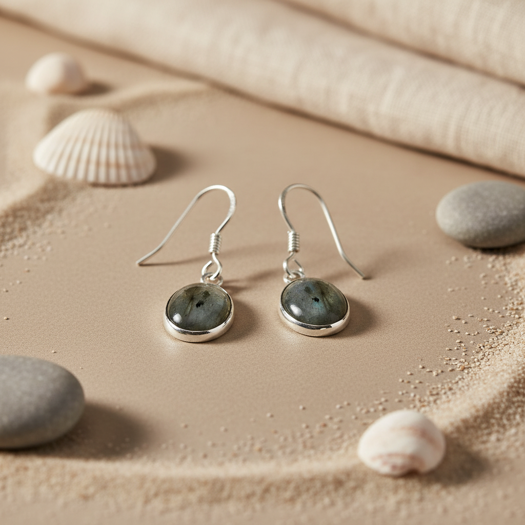 925 Silver Labradorite Drop Earrings | For Women | Gift