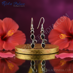 Load image into Gallery viewer, 925 Silver Garnet Drop Earrings for Women | Gemstone Jewelry
