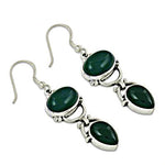 Load image into Gallery viewer, 925 Silver Green Onyx Drop Earrings for Women | Gift Jewelry
