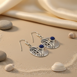 Load image into Gallery viewer, 925 Silver Lapis Lazuli Earrings | Women's Dangle Earrings
