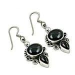 Load image into Gallery viewer, 925 Silver Onyx Drop Earrings for Women | Daily Wear
