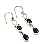 Load image into Gallery viewer, 925 Sterling Silver Black Onyx Dangle Earrings for Women

