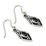 Load image into Gallery viewer, 925 Silver Onyx Earrings for Women | Dangle Drop Earrings
