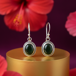 Load image into Gallery viewer, 925 Silver Green Stone Drop Earrings for Women | Gift
