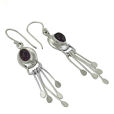 925 Silver Amethyst Drop Earrings for Women | Dangle Earrings