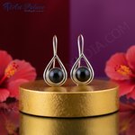 Load image into Gallery viewer, 925 Silver Black Onyx Drop Earrings for Women | Dangle Earrings
