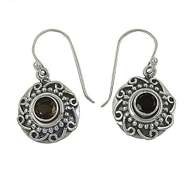 925 Silver Smokey Quartz Earrings for Women | Dangle Earrings