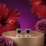 Load image into Gallery viewer, Pendientes de plata 925 con granate para mujer | Joyería con piedras preciosas
