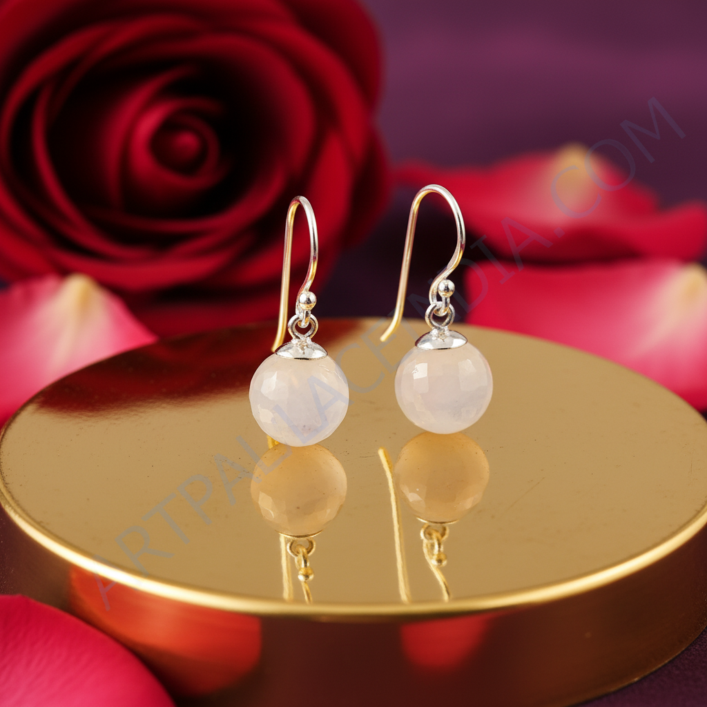 925 silver faceted crystal earrings | women's jewelry gift