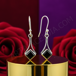 Load image into Gallery viewer, 925 Silver Black Onyx Earrings for Women | Daily Wear
