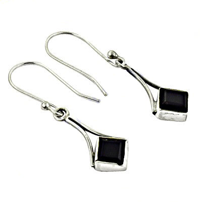 925 Silver Black Onyx Earrings for Women | Daily Wear