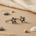Load image into Gallery viewer, 925 Silver Flower Drop Earrings with Pearl | Women's Jewelry
