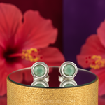 Load image into Gallery viewer, 925 Silver Emerald Stud Earrings for Women | Daily Wear
