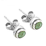 Load image into Gallery viewer, 925 Silver Emerald Stud Earrings for Women | Daily Wear
