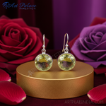 Load image into Gallery viewer, 925 Silver Peridot Earrings | Green Gemstone Drop Earrings for Women
