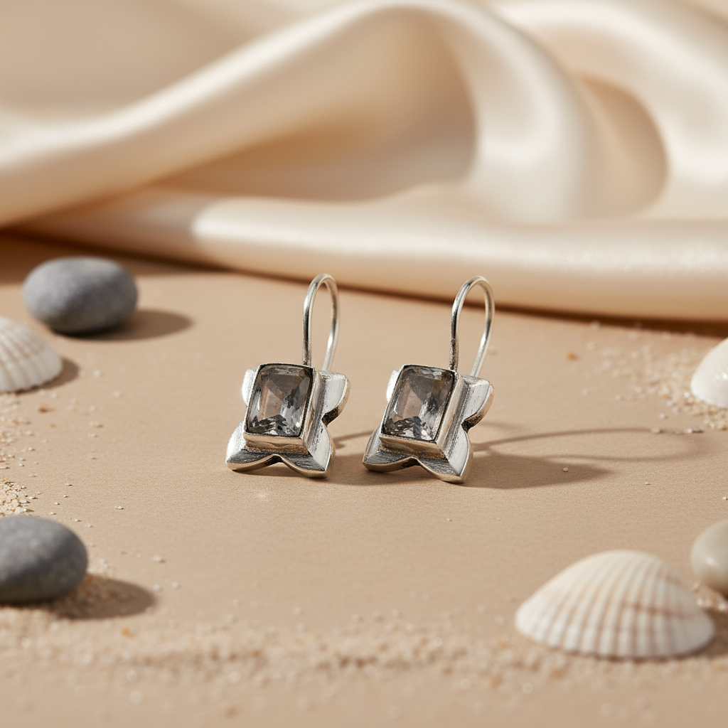925 Silver Moonstone Drop Earrings for Women | Dainty Jewelry