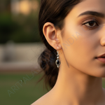 Load image into Gallery viewer, 925 Silver Oval Stone Drop Earrings | Women's Daily Wear Jewelry
