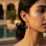 将图像加载到图库查看器中， 925 Silver Lapis Lazuli Earrings for Women | Gemstone Jewelry
