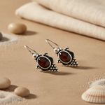Load image into Gallery viewer, 925 Silver Garnet Earrings for Women | Dangle Jewelry Gift
