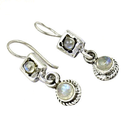 925 Silver Moonstone Drop Earrings for Women | Dangle Jewelry