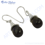 Load image into Gallery viewer, 925 sterling silver drop earrings with faceted black onyx gemstones, perfect for any occasion.
