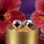 Load image into Gallery viewer, Pendientes de plata 925 con granate para mujer | Joyería con piedras preciosas
