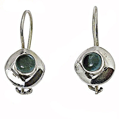 925 Silver Emerald Green Stone Earrings for Women | Dangle Earrings