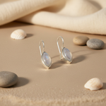 将图像加载到图库查看器中， 925 Silver Moonstone Teardrop Earrings for Women | Dainty Jewelry
