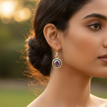 Load image into Gallery viewer, 925 Silver Amethyst Earrings for Women | Daily Wear Jewelry

