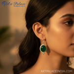 Load image into Gallery viewer, 925 Silver Green Onyx Drop Earrings for Women | Gift
