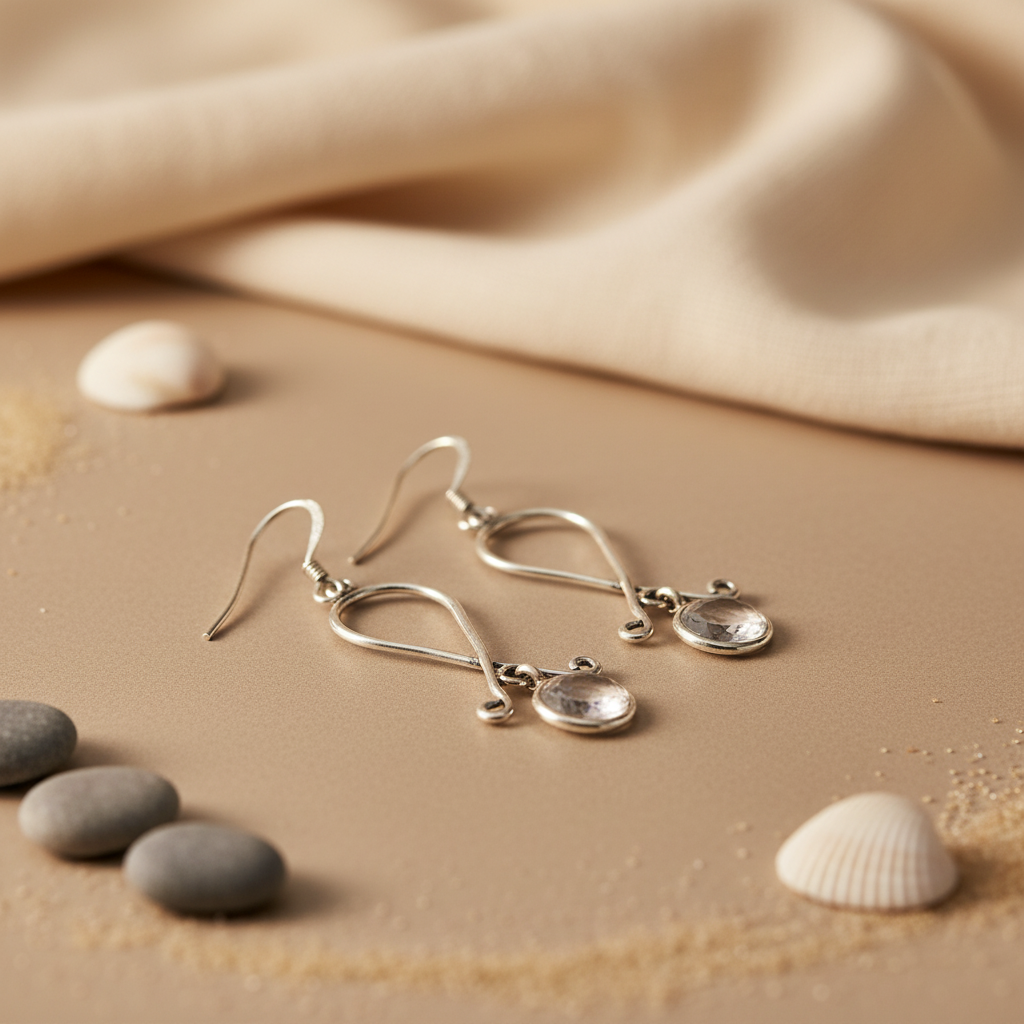 925 Silver Earrings with Gemstone | Dangle Earrings for Women